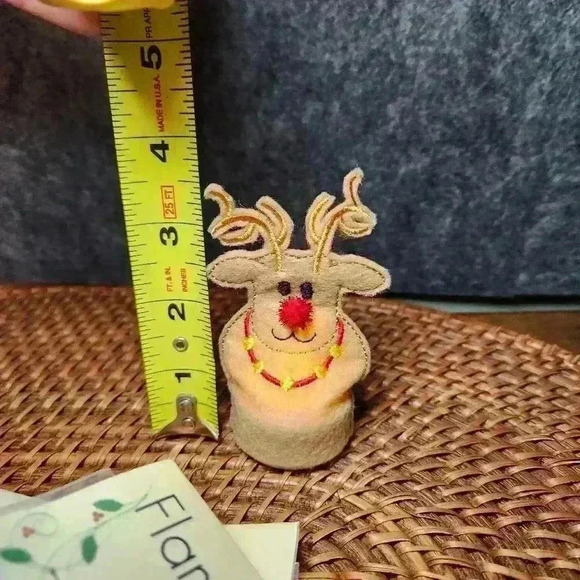 Christmas Tealight Candle Covers, Holiday Home Decor, Fabric  Set Of 4 - Picture 7 of 7